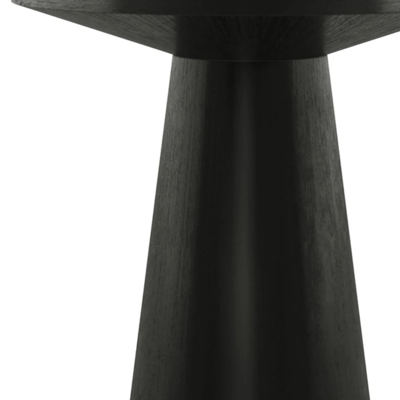 Black Wood Round Leanne Accent Table
