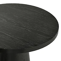 Black Wood Round Leanne Accent Table