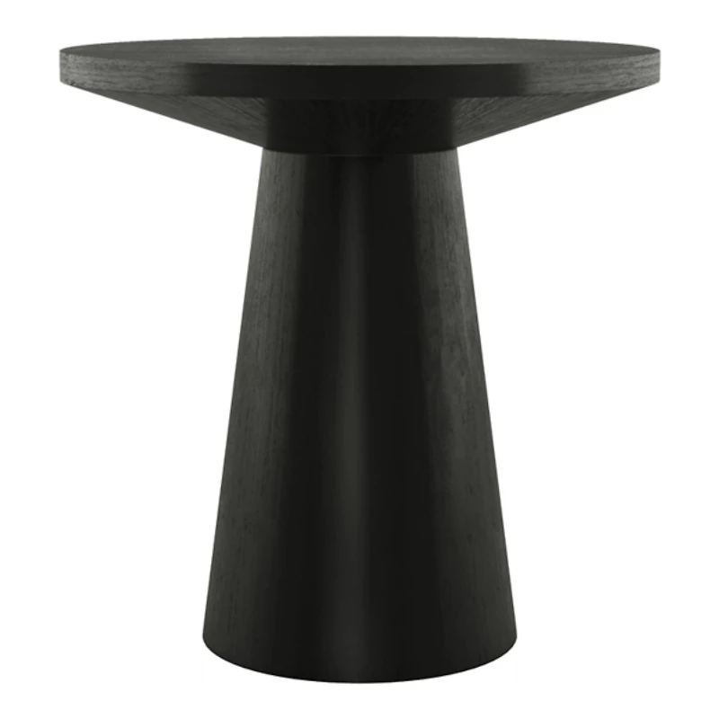 Black Wood Round Leanne Accent Table