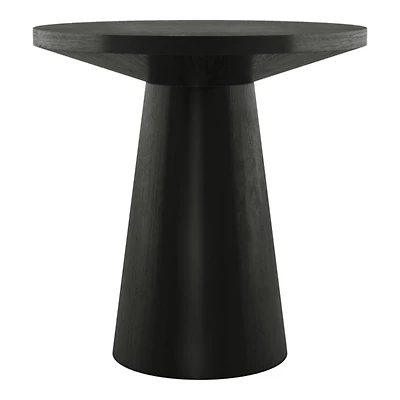 Black Wood Round Leanne Accent Table