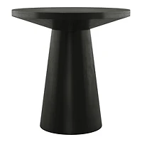 Black Wood Round Leanne Accent Table