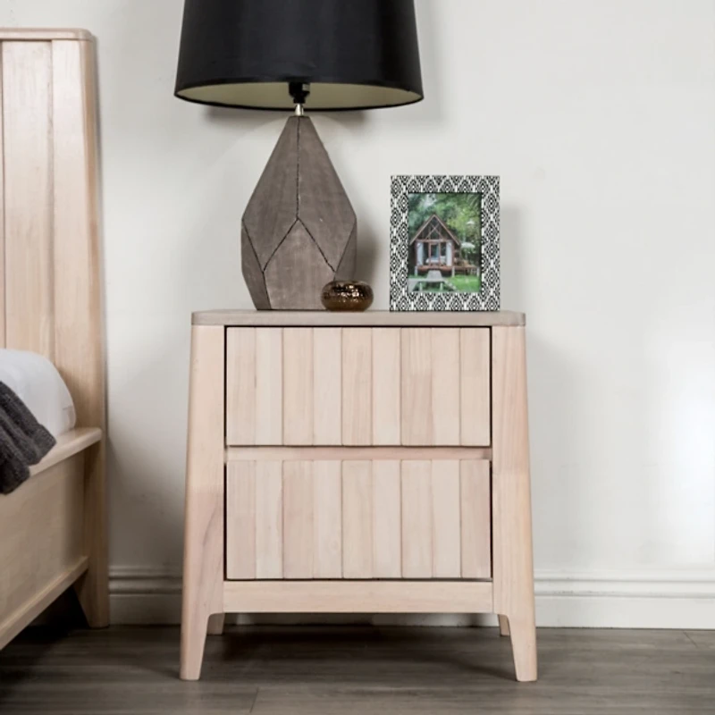 Wooden Mid-Century Modern Nelle Nightstand