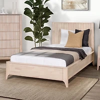 Wooden Mid-Century Modern Nelle Twin Bed