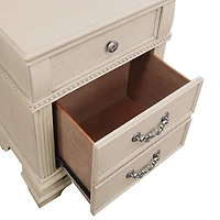 Antique White Emma 2-Drawer Wood Nightstand
