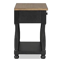 Two Tone Oak and Black Windcrest Nighstand