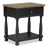 Two Tone Oak and Black Windcrest Nighstand