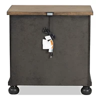 Two Tone Oak and Black Windcrest Nighstand