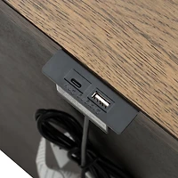 Two Tone Oak and Black Windcrest Nighstand