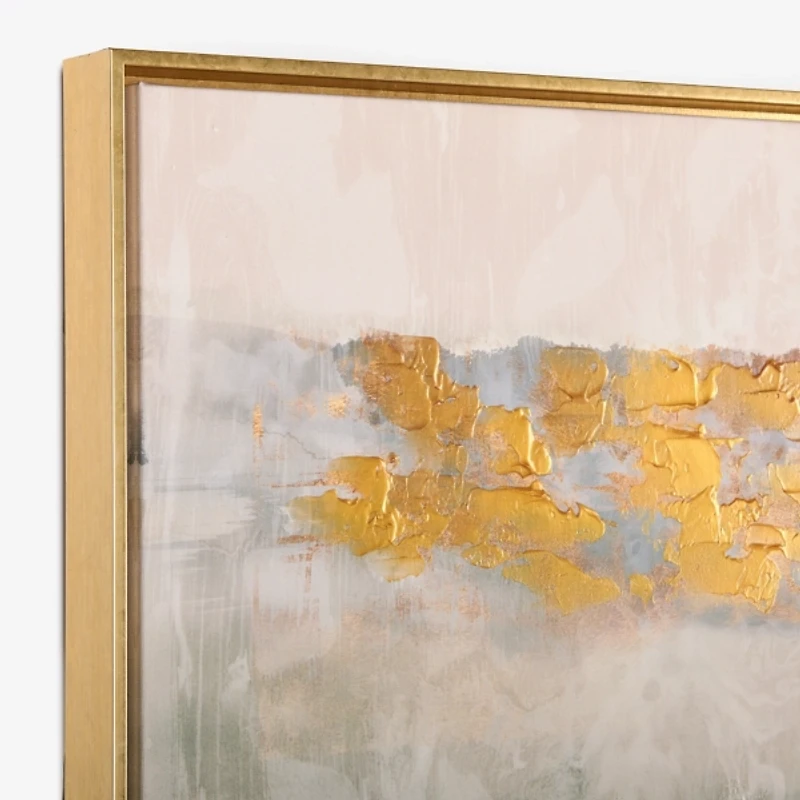 Golden Tides Framed Canvas Art Print