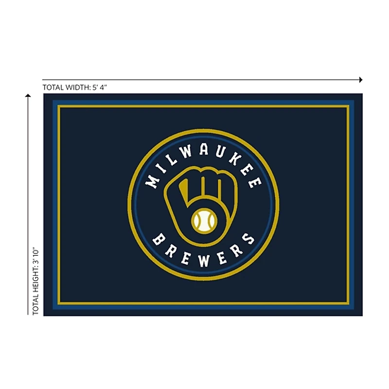 Milwaukee Brewers MLB Spirit Rug, 4x5