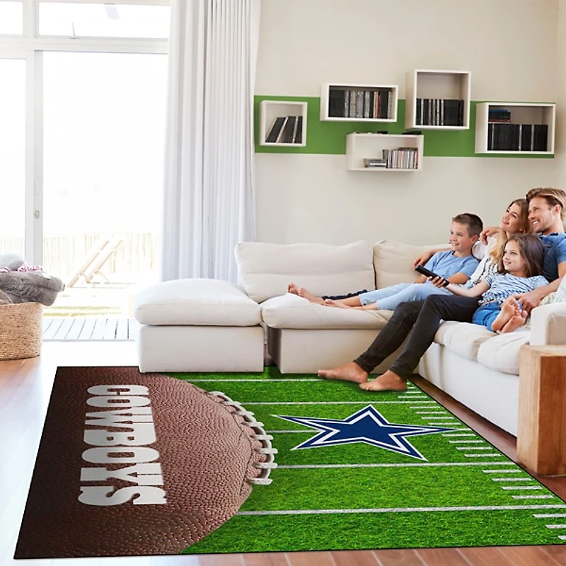 Dallas Cowboys Field Washable Area Rug, 5x7
