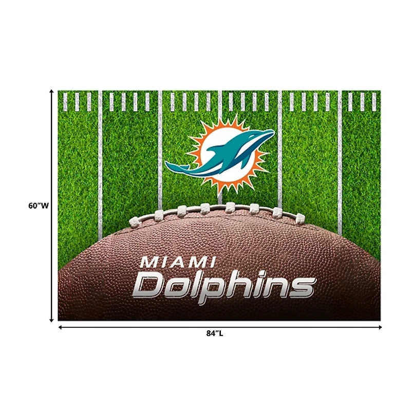 Miami Dolphins Field Washable Area Rug, 5x7
