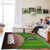 Las Vegas Raiders Field Washable Area Rug, 5x7