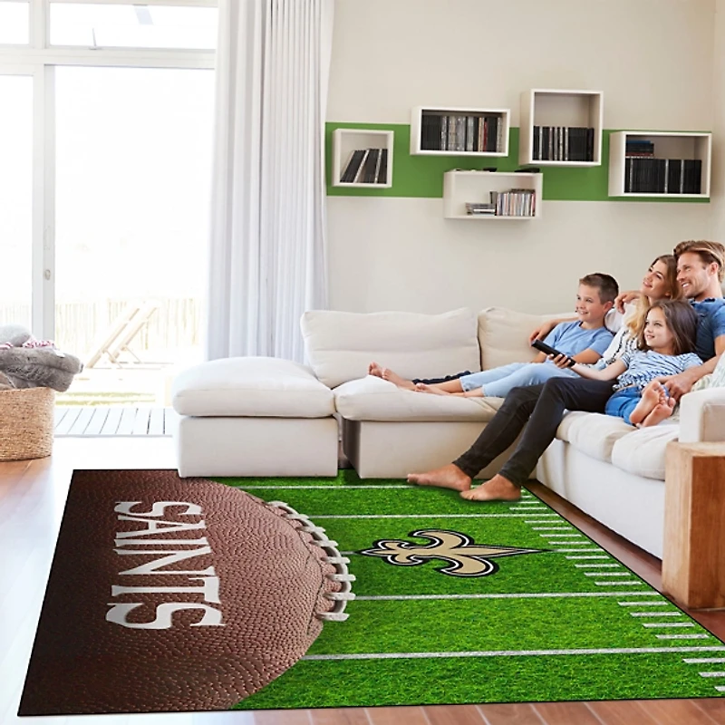 New Orleans Saints Field Washable Area Rug, 5x7