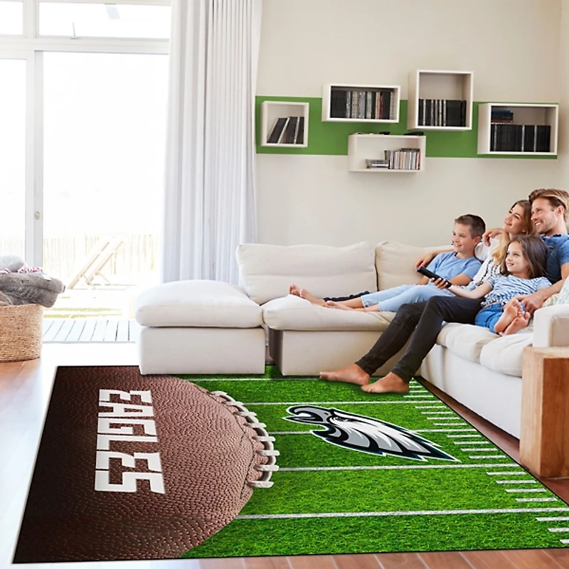 Philadelphia Eagles Field Washable Area Rug, 5x7