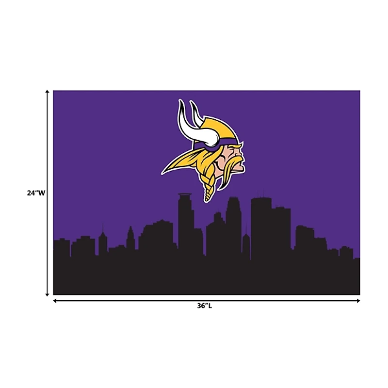 Hometown Minnesota Vikings Washable Rug, 2x3
