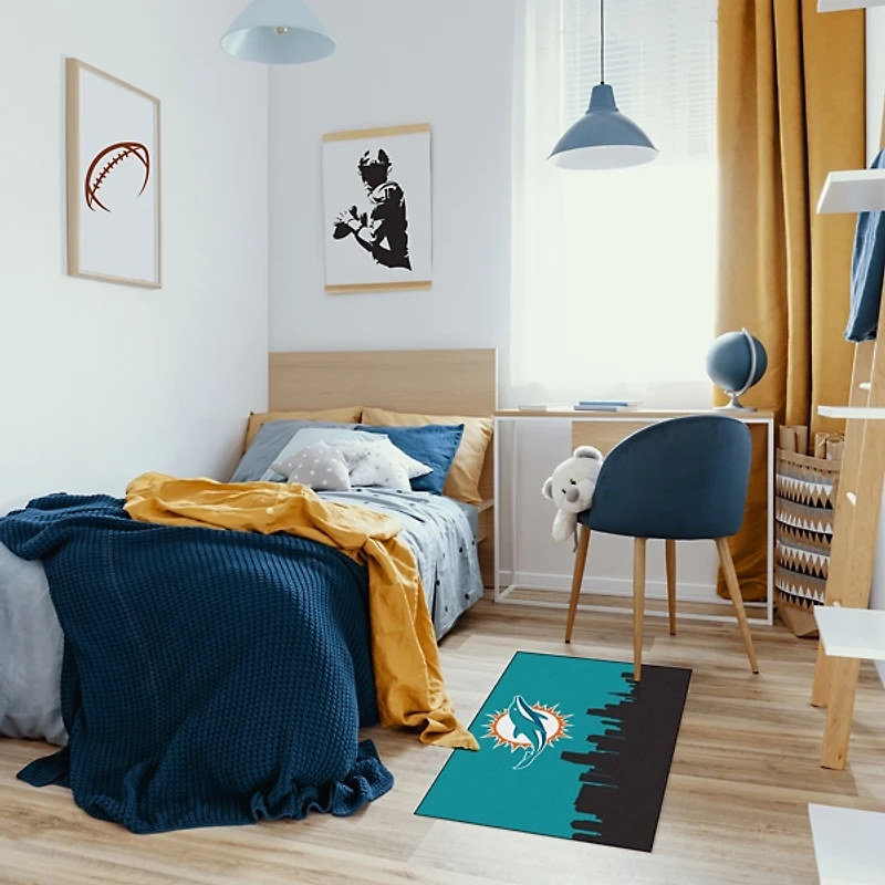 Hometown Miami Dolphins Washable Rug, 2x3