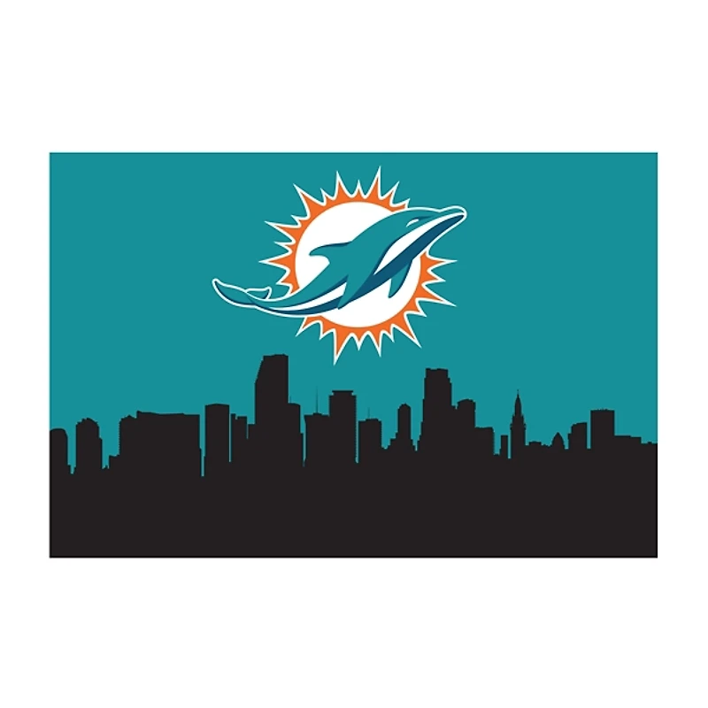 Hometown Miami Dolphins Washable Rug, 2x3