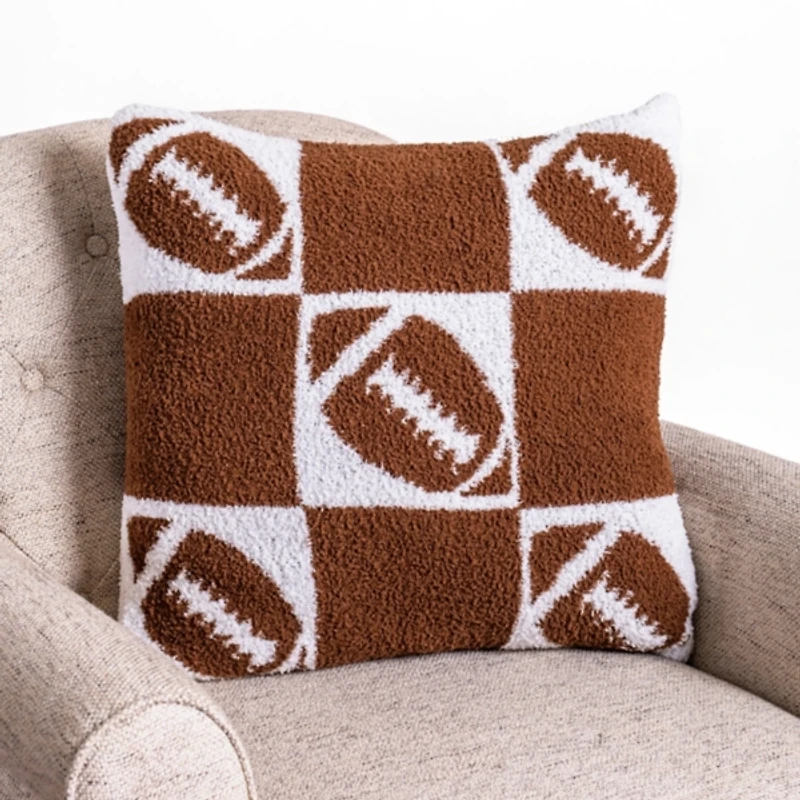 Football Checker Cloud Pillow