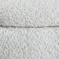 Light Gray Tufted Sherpa Storage Ottoman