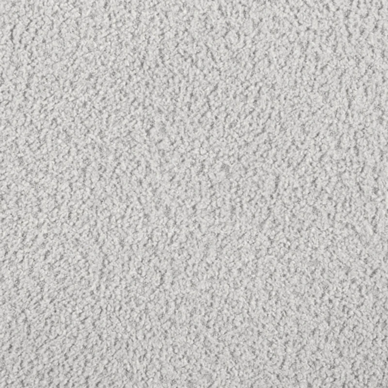 Light Gray Tufted Sherpa Storage Ottoman