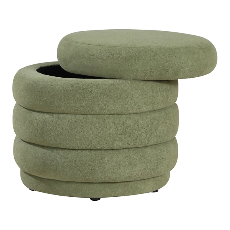 Moss Green Tufted Cecil Storage Ottoman