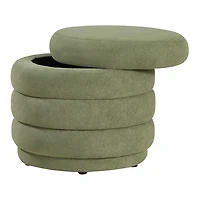 Moss Green Tufted Cecil Storage Ottoman