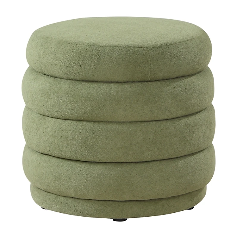 Moss Green Tufted Cecil Storage Ottoman
