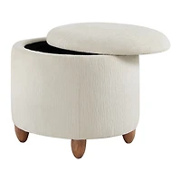 Snow White Upholstered Lyra Storage Ottoman