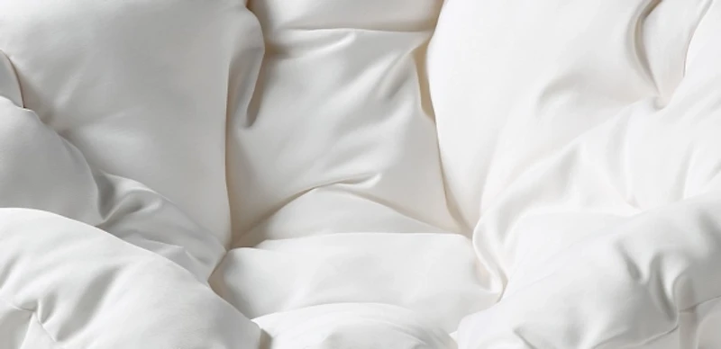 White Papasan Swivel Accent Chair