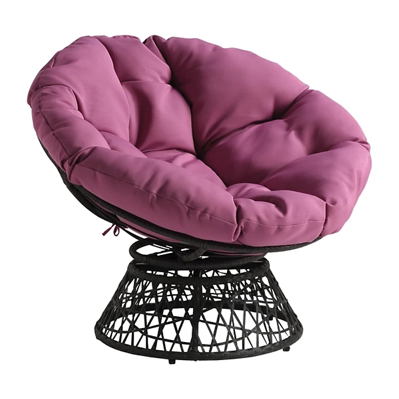 Papasan Swivel Accent Chair