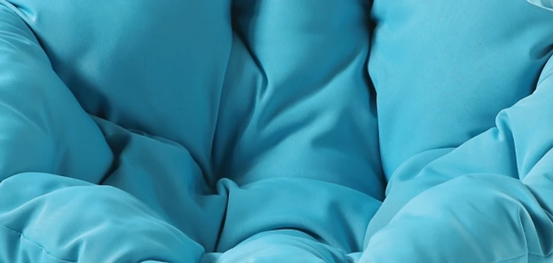 Blue Papasan Swivel Accent Chair