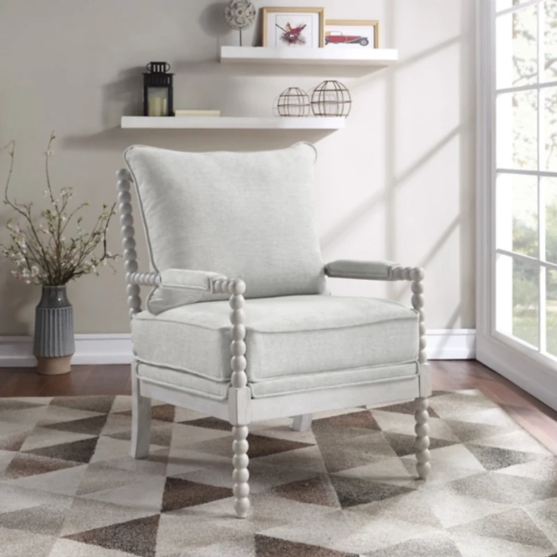 Gray Kaylee Spindle Frame Accent Chair