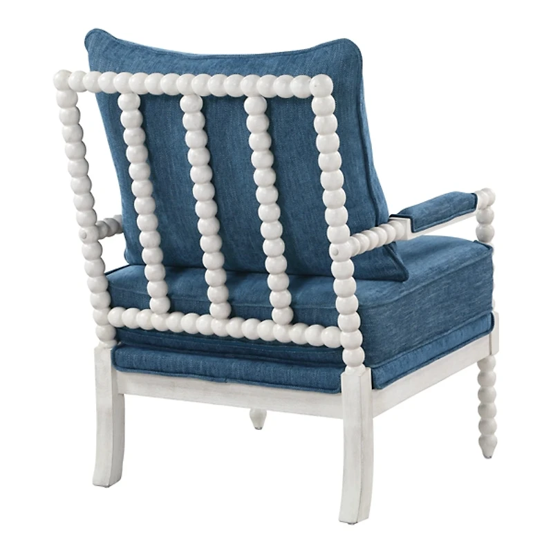 Navy Kaylee Spindle Frame Accent Chair