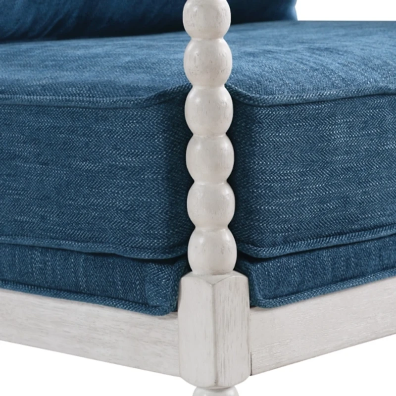 Navy Kaylee Spindle Frame Accent Chair