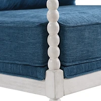 Navy Kaylee Spindle Frame Accent Chair