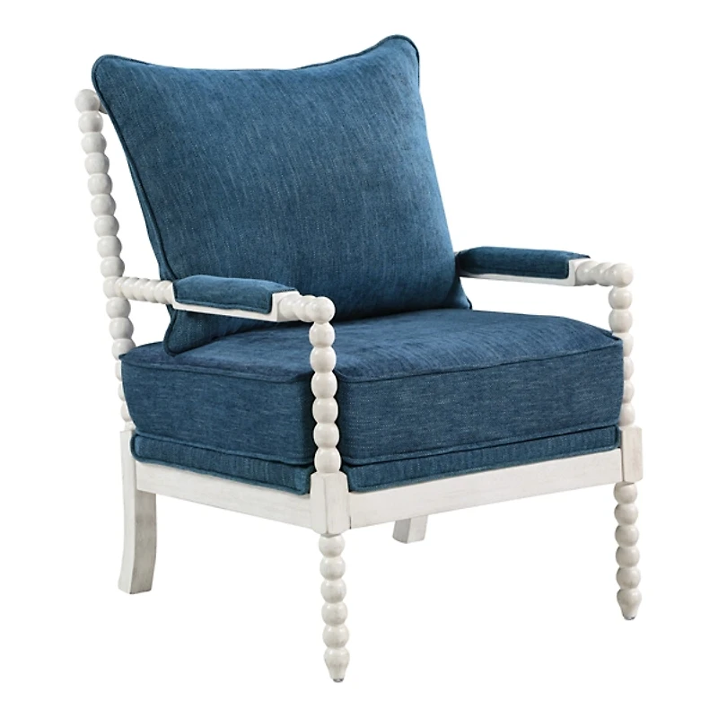Navy Kaylee Spindle Frame Accent Chair