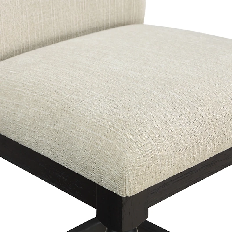 Linen Upholstered Spindle Eliza Counter Stool