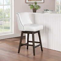 Faux Leather Grant Swivel Counter Stool