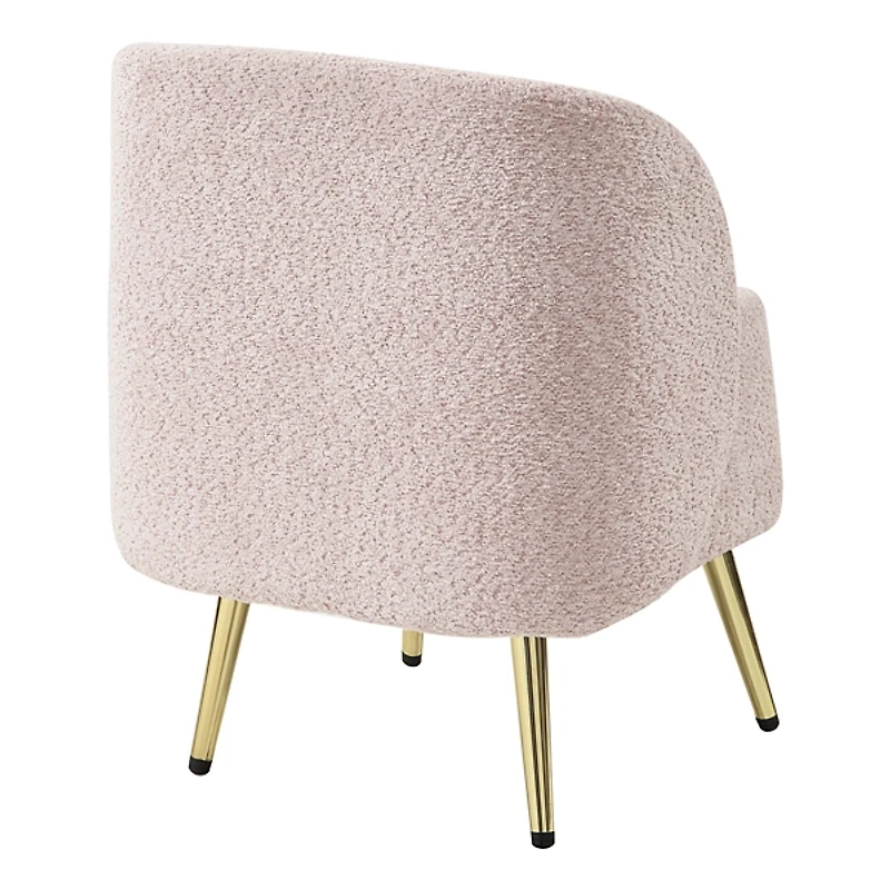 Dusty Rose Textured Wingback Accent Chair