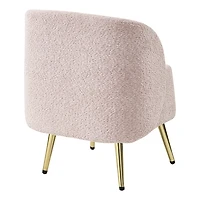 Dusty Rose Textured Wingback Accent Chair