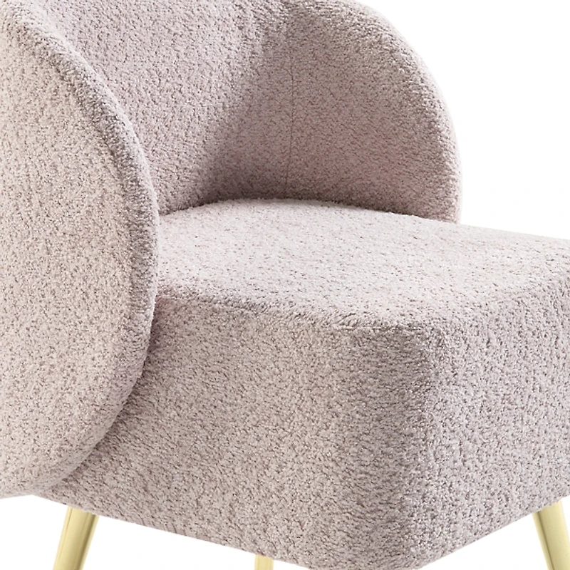 Dusty Rose Textured Wingback Accent Chair