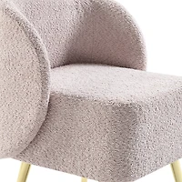 Dusty Rose Textured Wingback Accent Chair