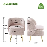 Dusty Rose Textured Wingback Accent Chair