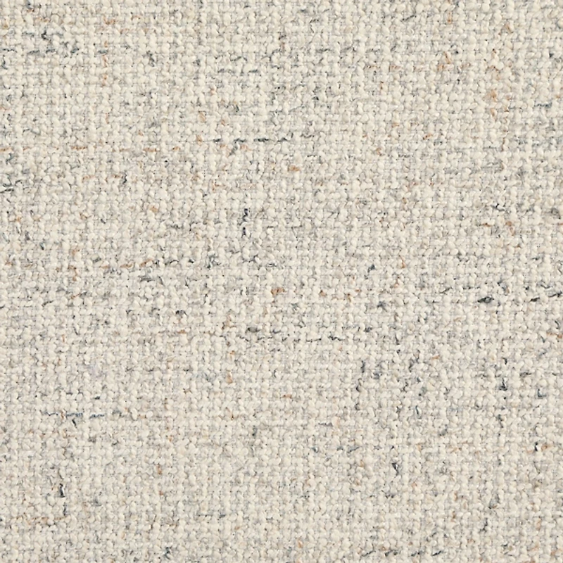 Ivory Herringbone Chair and Ottoman Set