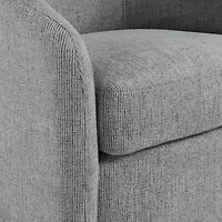 Dove Gray Upholstered Bella Swivel Chair
