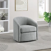 Dove Gray Upholstered Bella Swivel Chair
