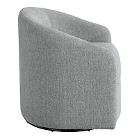 Dove Gray Upholstered Bella Swivel Chair