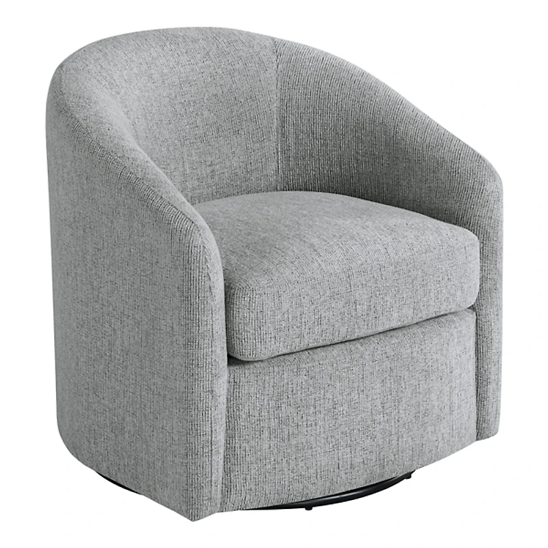 Dove Gray Upholstered Bella Swivel Chair
