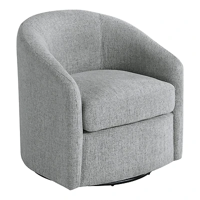 Dove Gray Upholstered Bella Swivel Chair